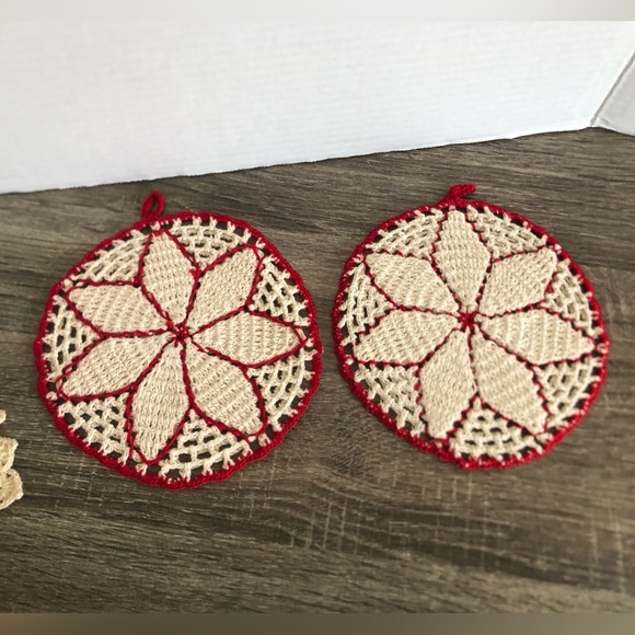 Vtg Handmade Crochet Pot Holders - Picture 5 of 9